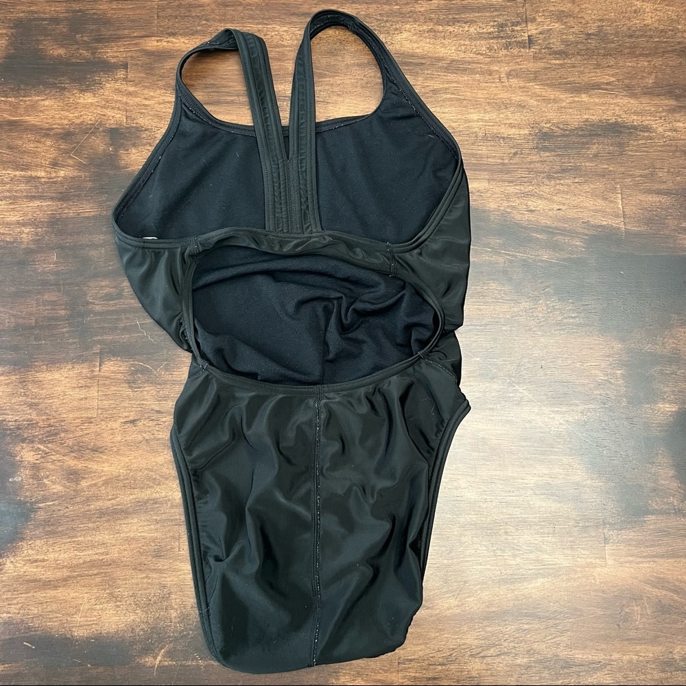 Speedo Black Solid Super Proback Prolt Onepiece S… - image 4